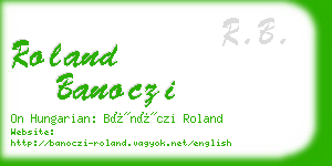 roland banoczi business card